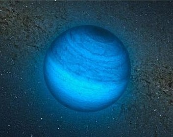 Impresión artística del exoplaneta CFBDSIR J214947.2-040308.9 observado en infrarrojo. Crédito: ESO/L. Calçada/P. Delorme/Nick Risinger/R. Saito/VVV Consortium.